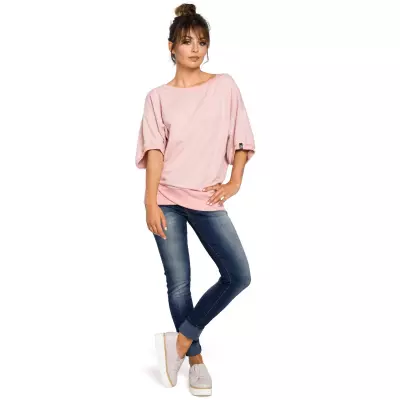 Bluza Damska Model B048 Powder Pink - BeWear