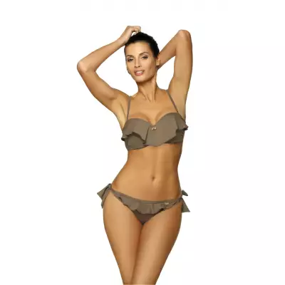 Kostium dwuczęściowy Kostium kąpielowy Model Meredith Dark Taupe M-467 Mokka - Marko