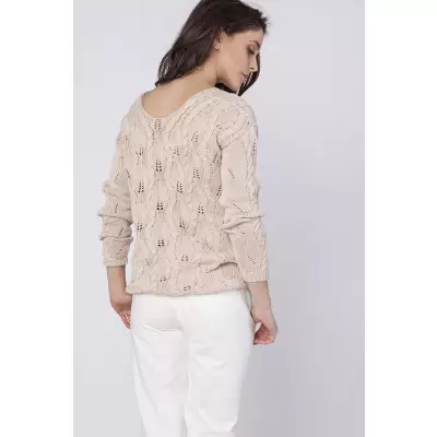 Sweter Damski Model SWE145 Beige - MKM