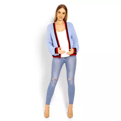 Sweter Ciążowy Model 60004C Sky Blue - PeeKaBoo