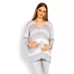 Sweter Ciążowy Model 30057C Sky Blue - PeeKaBoo