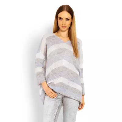 Sweter Damski Model 30057 Sky Blue - PeeKaBoo