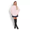 Sweter Ponczo Model 70009 Powder Pink - PeeKaBoo