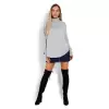 Sweter Ponczo Model 70009 Grey - PeeKaBoo