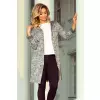 Sweter Kardigan Model 218-1 Wzór Black/White/Grey - Numoco