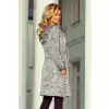 Sweter Kardigan Model 218-1 Wzór Black/White/Grey - Numoco