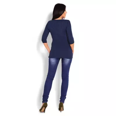 Sweter Damski Model 70008 Petrol Navy - PeeKaBoo