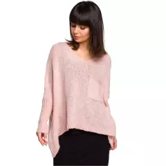 Sweter Damski Model BK018 Pink - BE Knit