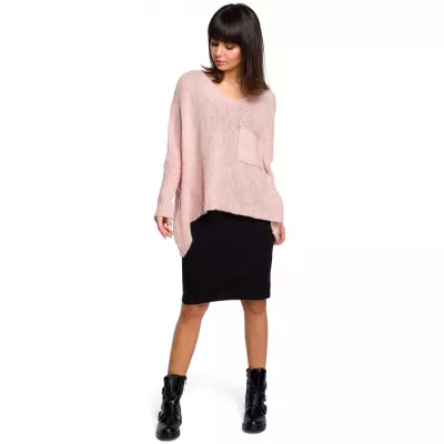 Sweter Damski Model BK018 Pink - BE Knit