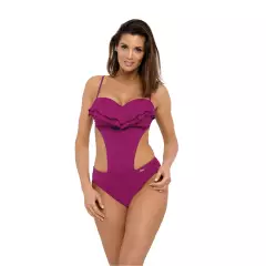 Jednoczęściowy strój kąpielowy Kostium kąpielowy Model Belinda Thai Pink M-548 Jagoda - Marko