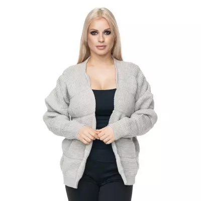 Sweter Kardigan Model 40022 Beige Melange - PeeKaBoo