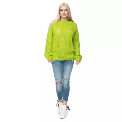 Sweter Damski Model 30059 Limonka - PeeKaBoo