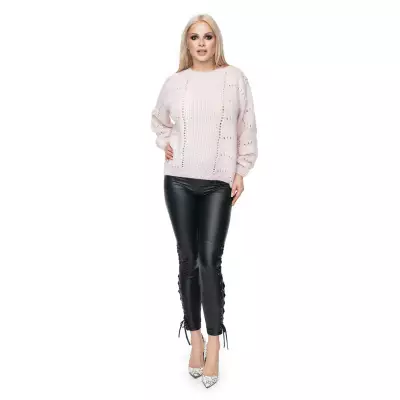 Sweter Damski Model 30059 Powder Pink - PeeKaBoo