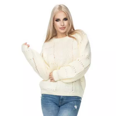 Sweter Damski Model 30059 Cream - PeeKaBoo