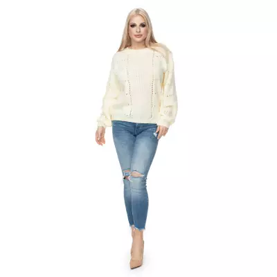 Sweter Damski Model 30059 Cream - PeeKaBoo