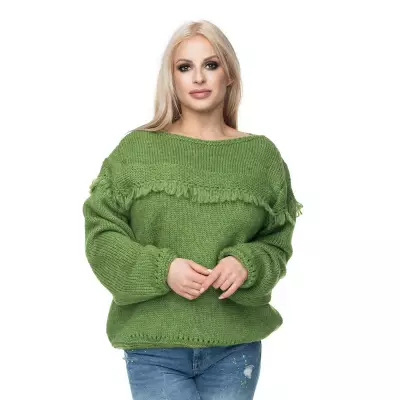 Sweter Damski Model 30062 Green - PeeKaBoo