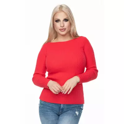 Sweter Damski Model 70021 Coral - PeeKaBoo