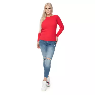 Sweter Damski Model 70021 Coral - PeeKaBoo