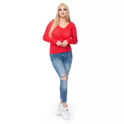 Sweter Damski Model 70018 Coral - PeeKaBoo