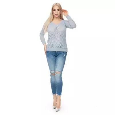 Sweter Damski Model 70018 Grey - PeeKaBoo