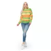 Sweter Damski Model 30060 Green/Orange - PeeKaBoo