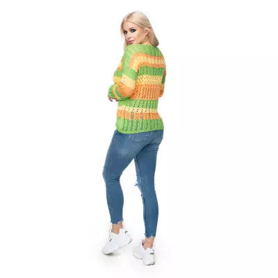 Sweter Damski Model 30060 Green/Orange - PeeKaBoo