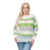 Sweter Damski Model 30060 Cream/Green - PeeKaBoo