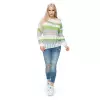 Sweter Damski Model 30060 Cream/Green - PeeKaBoo