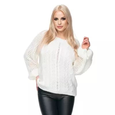 Sweter Damski Model 30061 Cream - PeeKaBoo