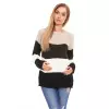 Sweter Ciążowy Model 70019 Khaki - PeeKaBoo