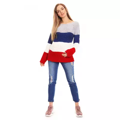 Sweter Ciążowy Model 70019 Jeans - PeeKaBoo