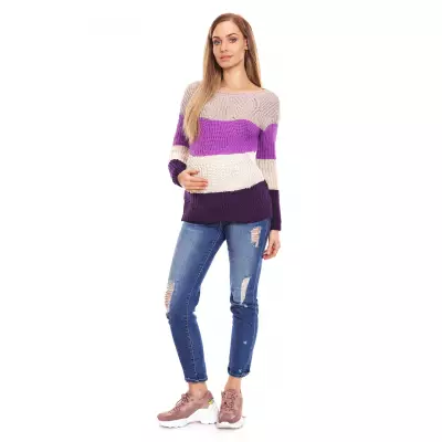 Sweter Ciążowy Model 70019 Violet - PeeKaBoo