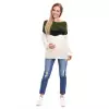 Sweter Ciążowy Model 40023 Khaki - PeeKaBoo