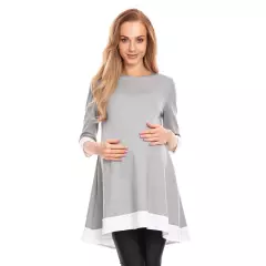 Sukienka Ciążowa Model 0125 Grey - PeeKaBoo