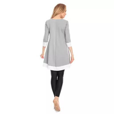 Sukienka Ciążowa Model 0125 Grey - PeeKaBoo