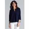 Bluzka Model L035 Navy - Lenitif