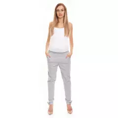 Spodnie Ciążowe Model 0135 Grey - PeeKaBoo