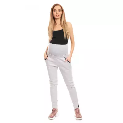 Spodnie Ciążowe Model 0133 Grey - PeeKaBoo