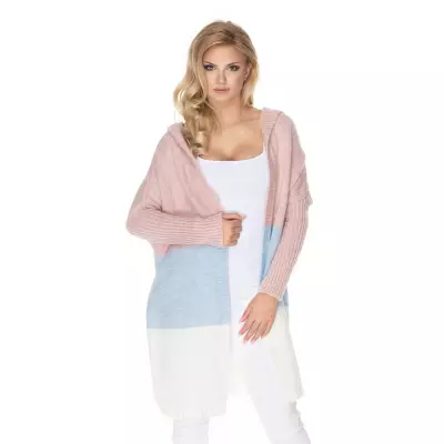 Sweter Kardigan Model 30069 Powder Pink/Sky Blue - PeeKaBoo