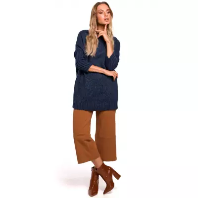 Sweter Damski Model MOE470 Navy - Moe