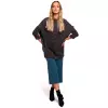 Sweter Damski Model MOE470 Grafit - Moe