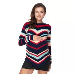 Sweter Ciążowy Model 40032 Navy - PeeKaBoo