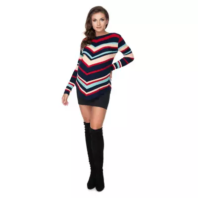 Sweter Ciążowy Model 40032 Navy - PeeKaBoo