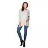 Sweter Ciążowy Model 30075 Light Grey - PeeKaBoo