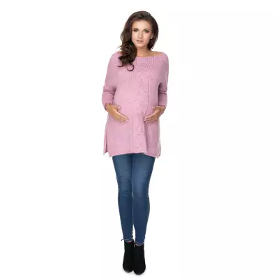 Sweter Ciążowy Model 30075 Lila - PeeKaBoo