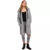 Sweter Kardigan Model MOE474 Grey - Moe