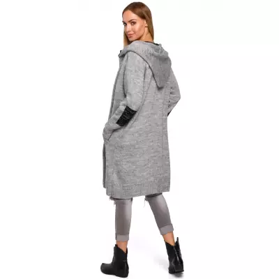 Sweter Kardigan Model MOE474 Grey - Moe