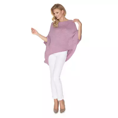 Sweter Ponczo Model 30068 Lila - PeeKaBoo