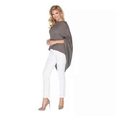 Sweter Ponczo Model 30068 Tabak - PeeKaBoo