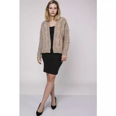 Sweter Kardigan Model SWE150 Mocca - MKM